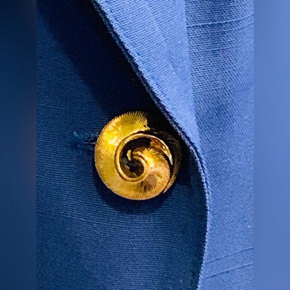 Royal Blue Jacket Blazer Size 12 Requirements Petite Made in the USA Vintage - Picture 8 of 9